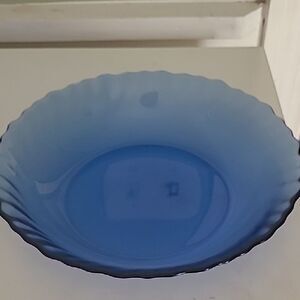 small Scalloped Blue Bowl